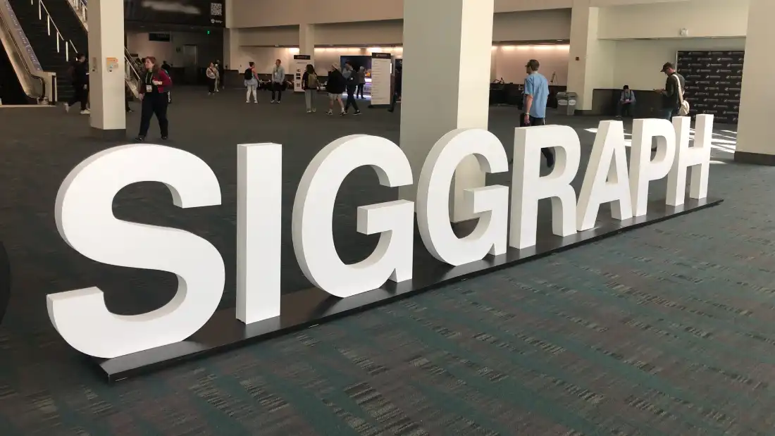 SIGGRAPH sign at the show entrance
